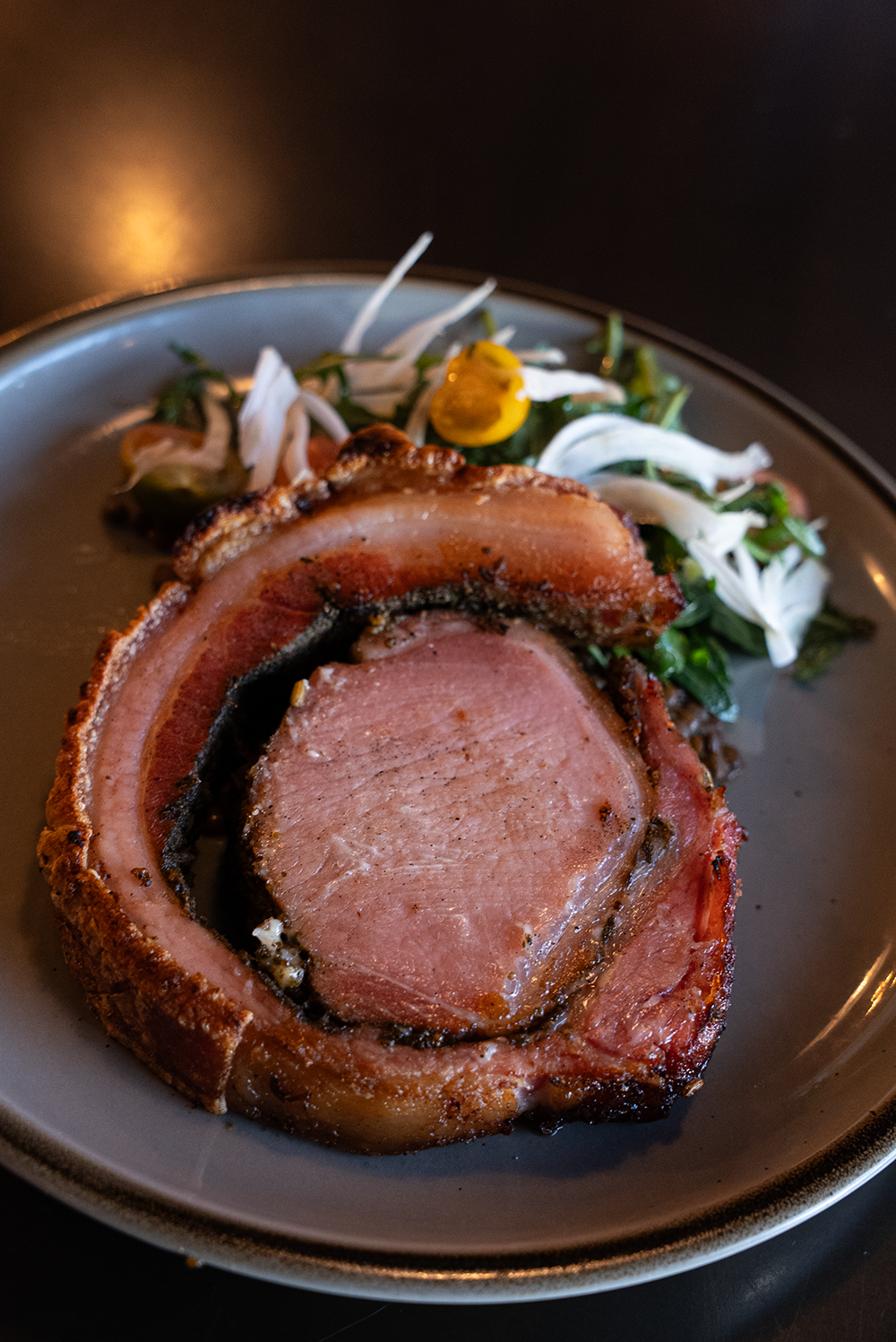 Liberty Food & Wine Exchange's House Made Porchetta for 2026 Reno Food & Drink Week. Photo by Fullsphere Digital.