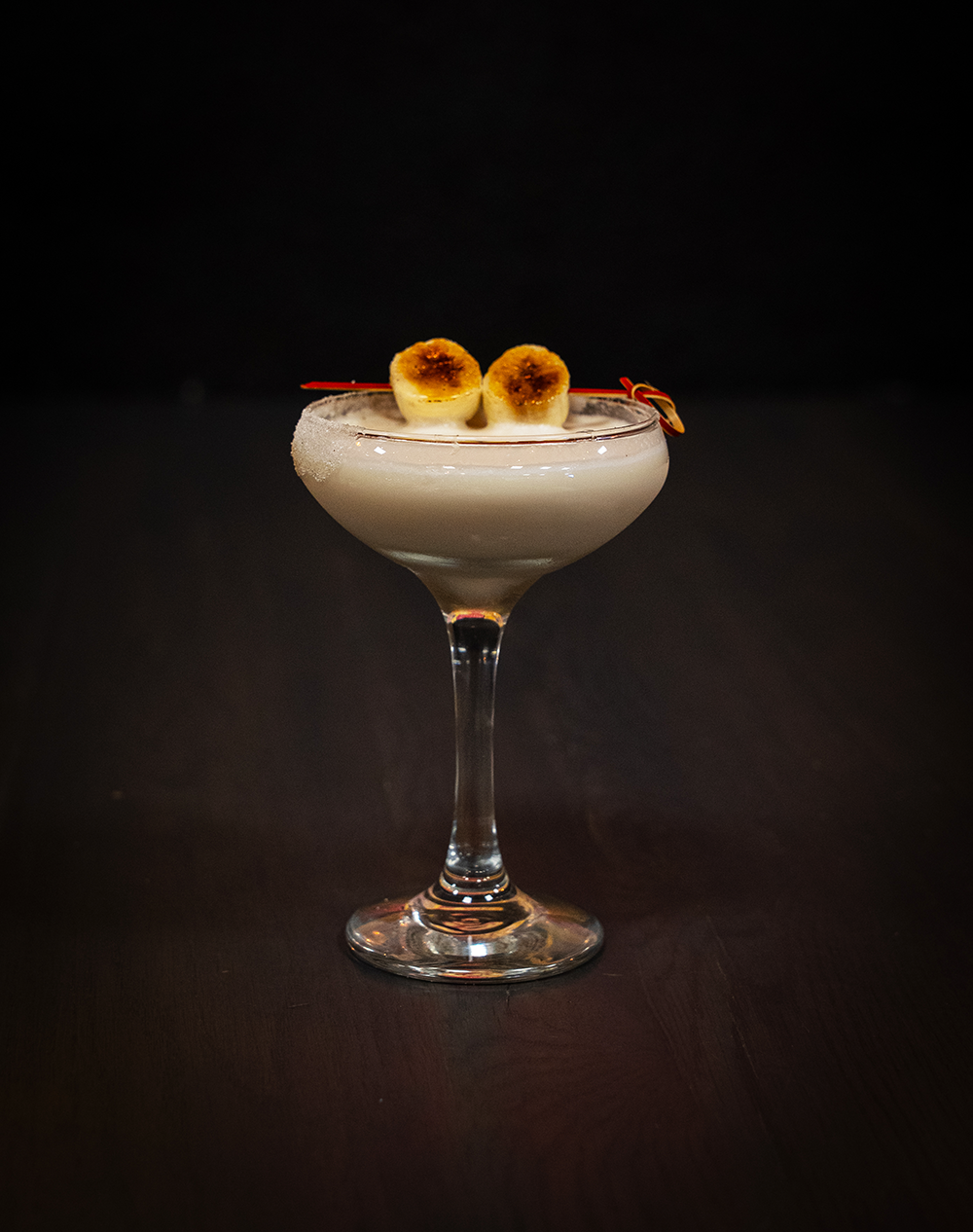 R Town Pizza's Bananas Foster Martini for 2026 Reno Food & Drink Week. Photo by Fullsphere Digital.